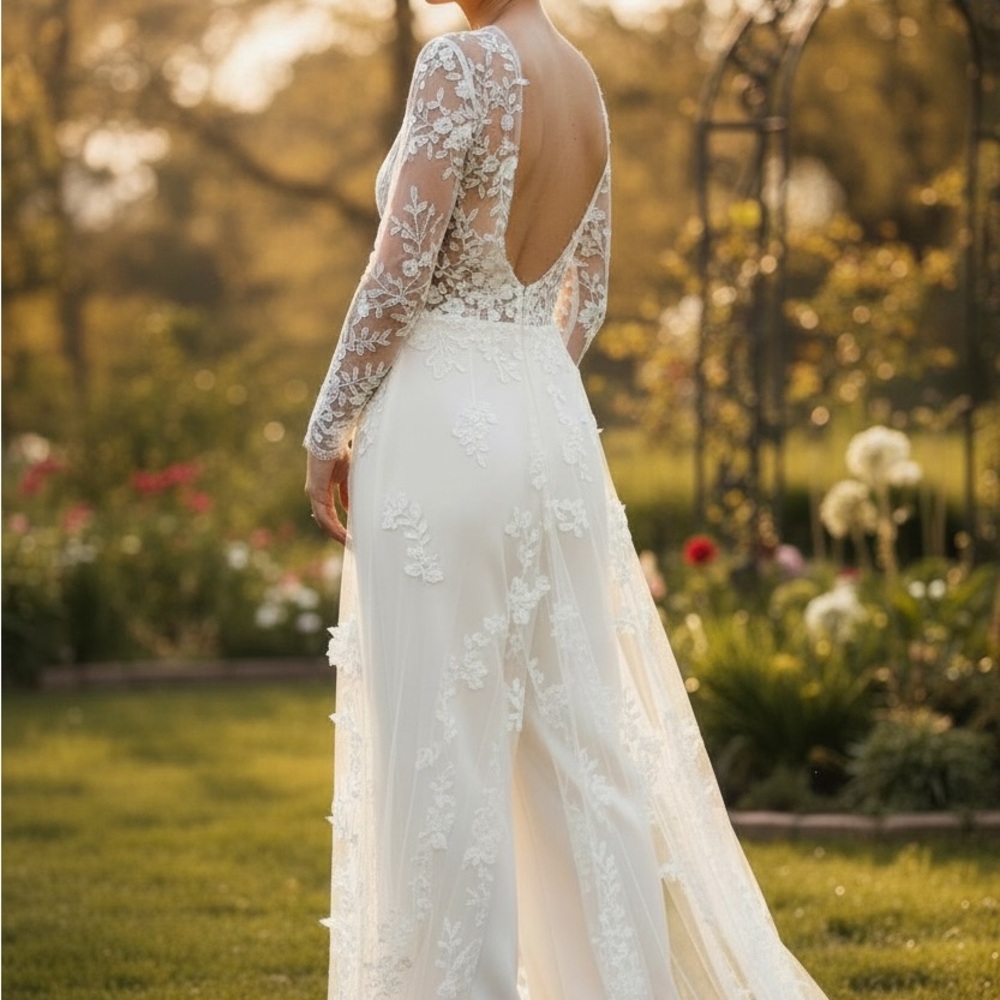 Source Unknown Lace Jumpsuit in Cream